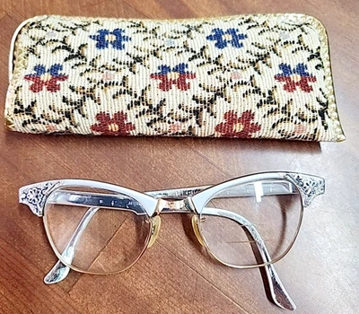 银色金属1950s 复古眼镜| eBay