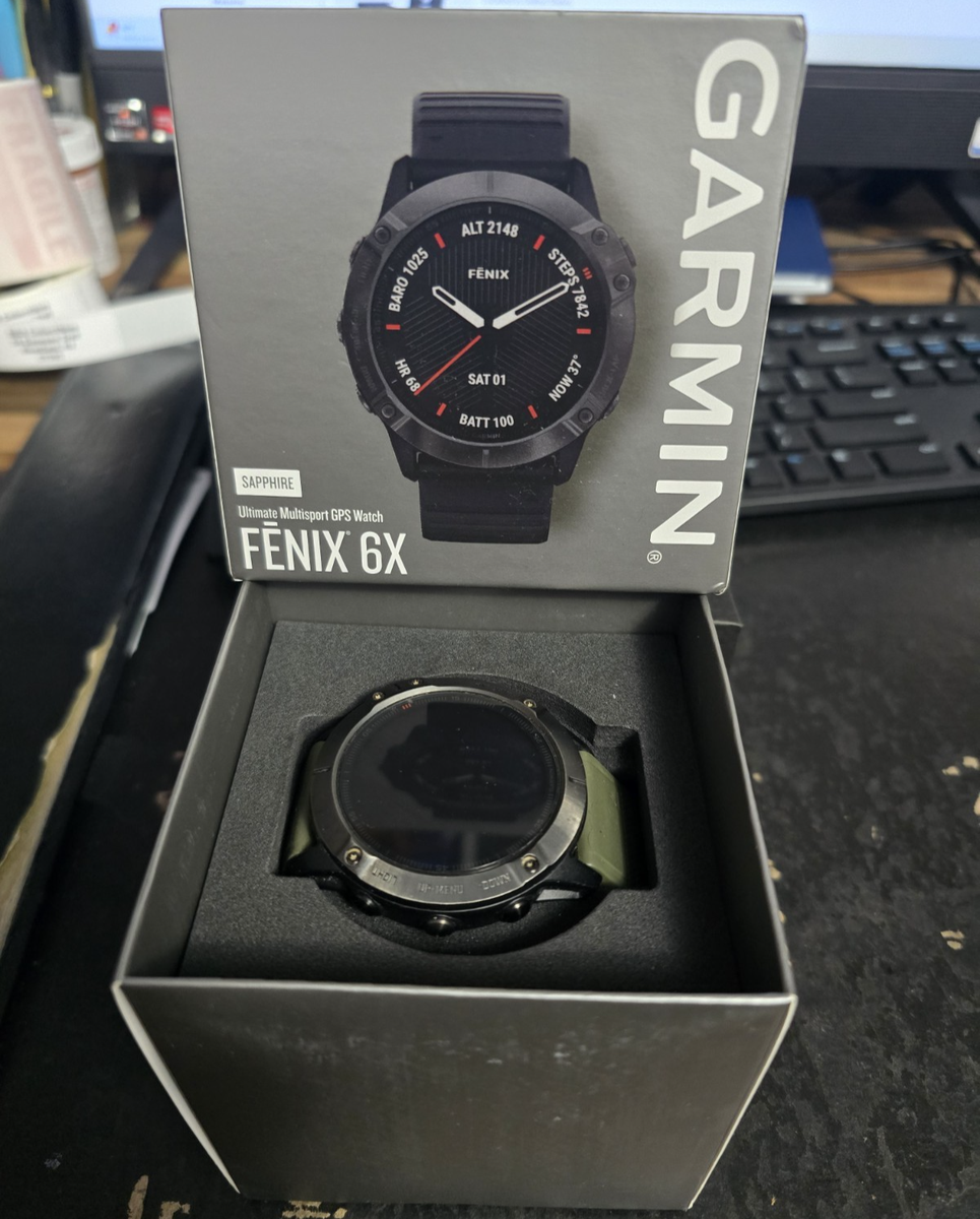 Garmin fēnix 6X Sapphire GPS Smartwatch - Carbon Gray DLC with