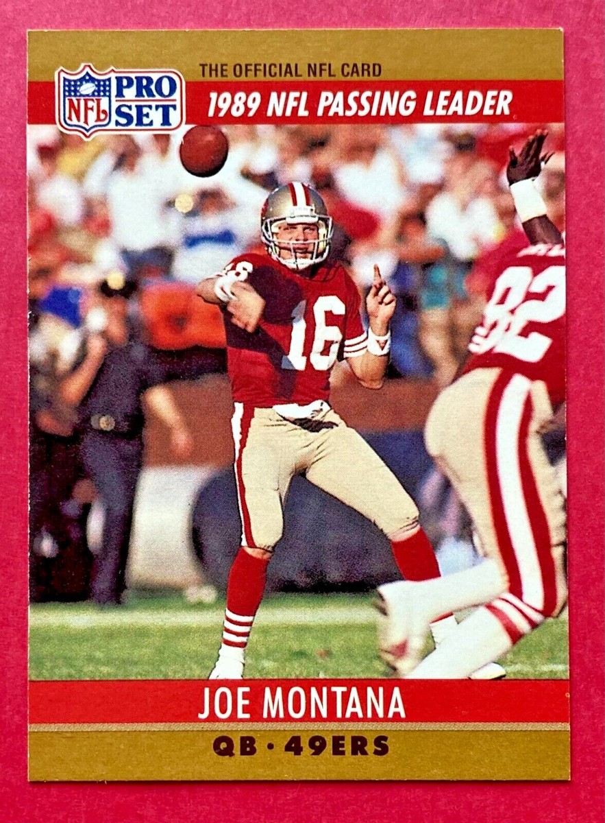 1990 Pro Set Passing Leader Joe Montana #8 Football San Francisco