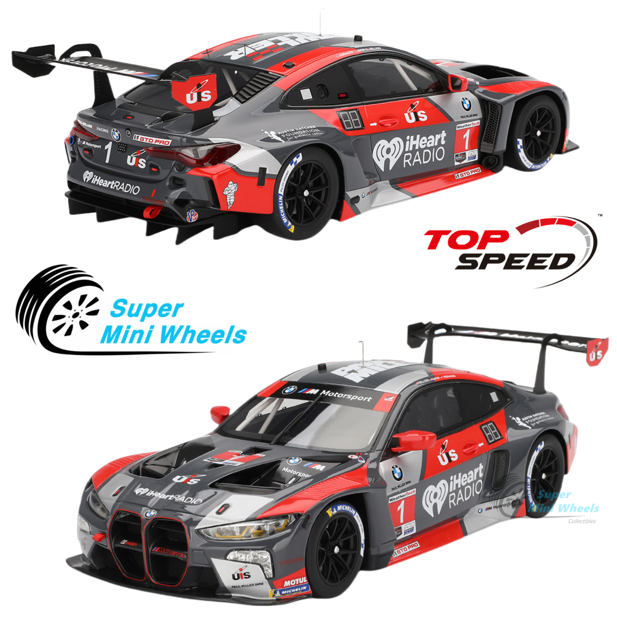 Top Speed 1:18 BMW M4 GT3 #1 Paul Miller Racing IMSA 2024 Sebring