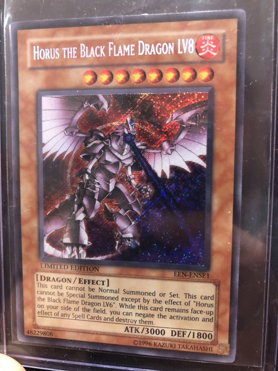 Secret Rare Horus The Black Flame Dragon LV8 Limited Edition