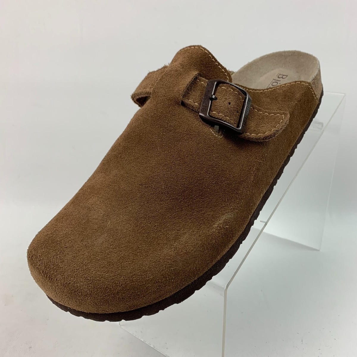 Bjorndal Harvard Mules Brown Leather Suede Round Toe Slip On Shoes