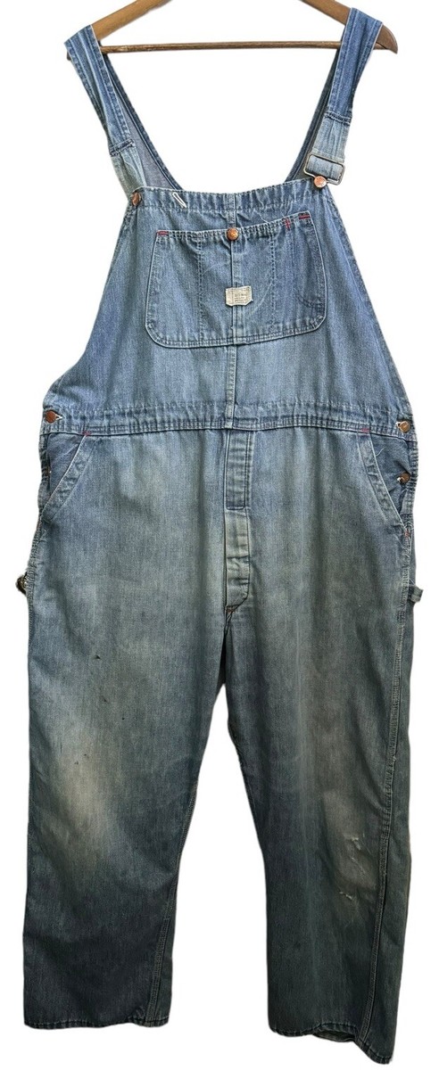 Vintage JCPenney Big Mac Overalls Mens 2X-Large Blue Original Mid