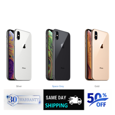 Apple iPhone XS 256GB/64GB Unlocked - Space Gray, Gold - Free