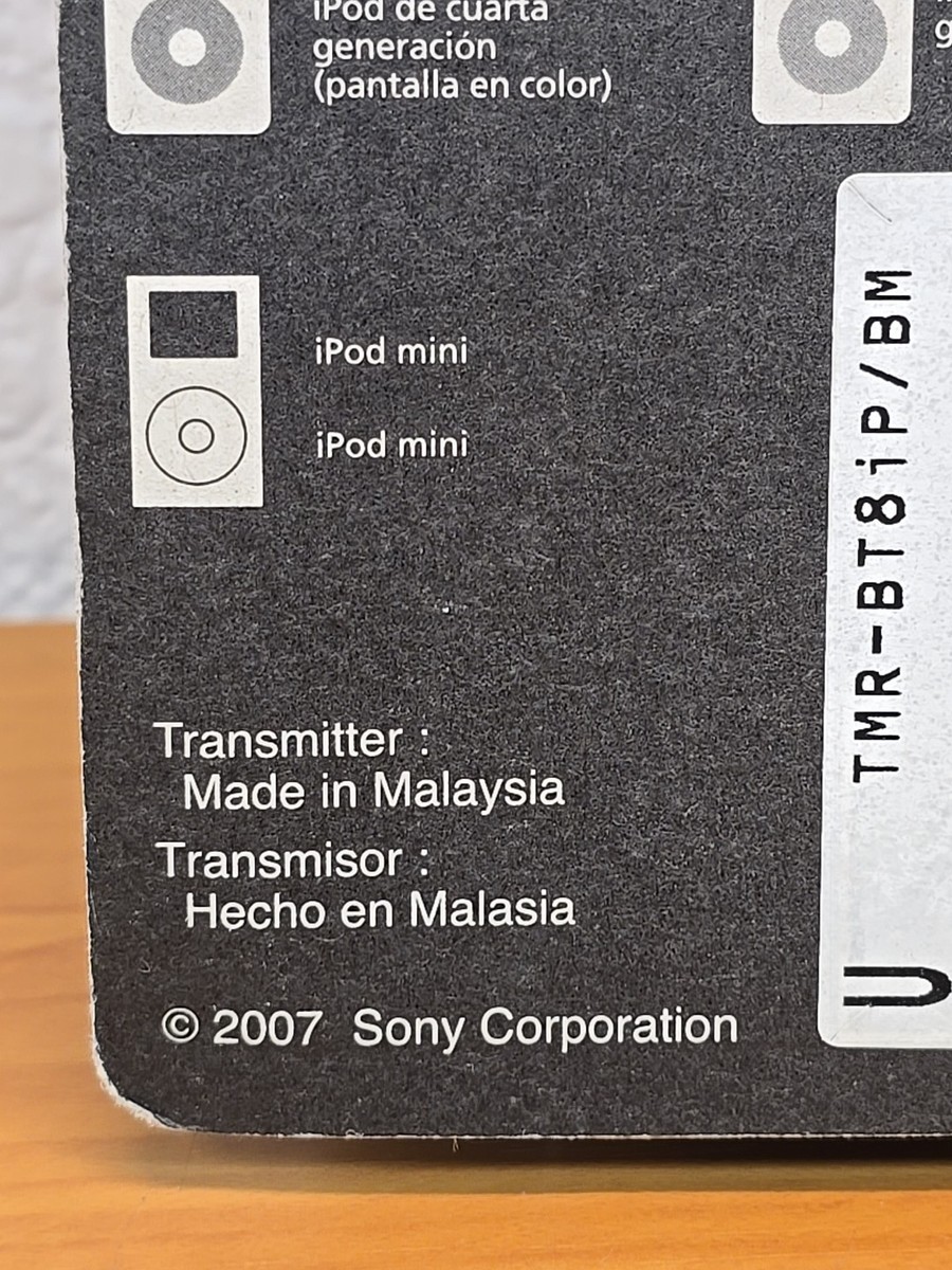 Sony Bluetooth Wireless Transmitter for iPod Black (TMR-BT8iP
