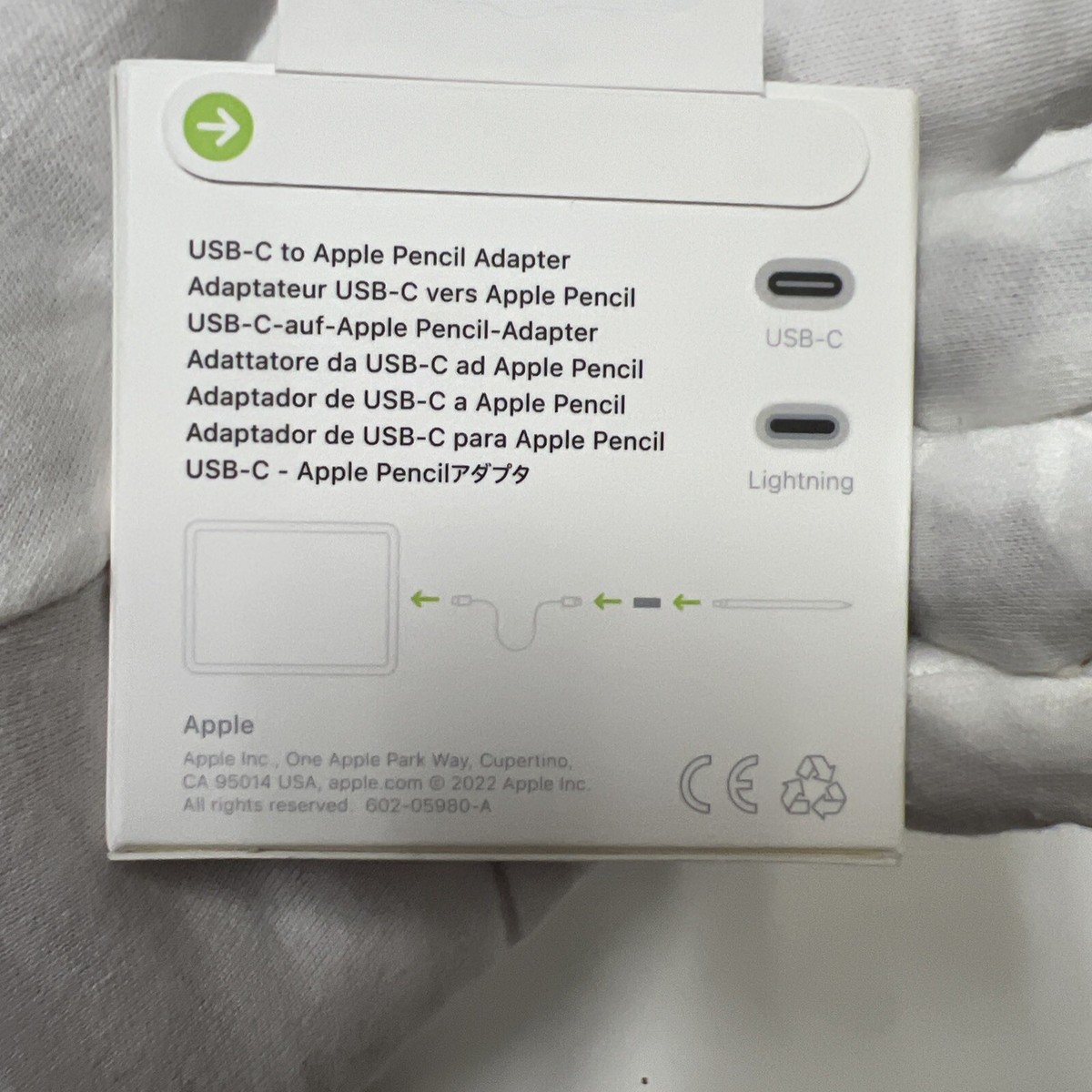 USB-C to Apple Pencil Adapter OEM MQLU3AM/A Support Pencil