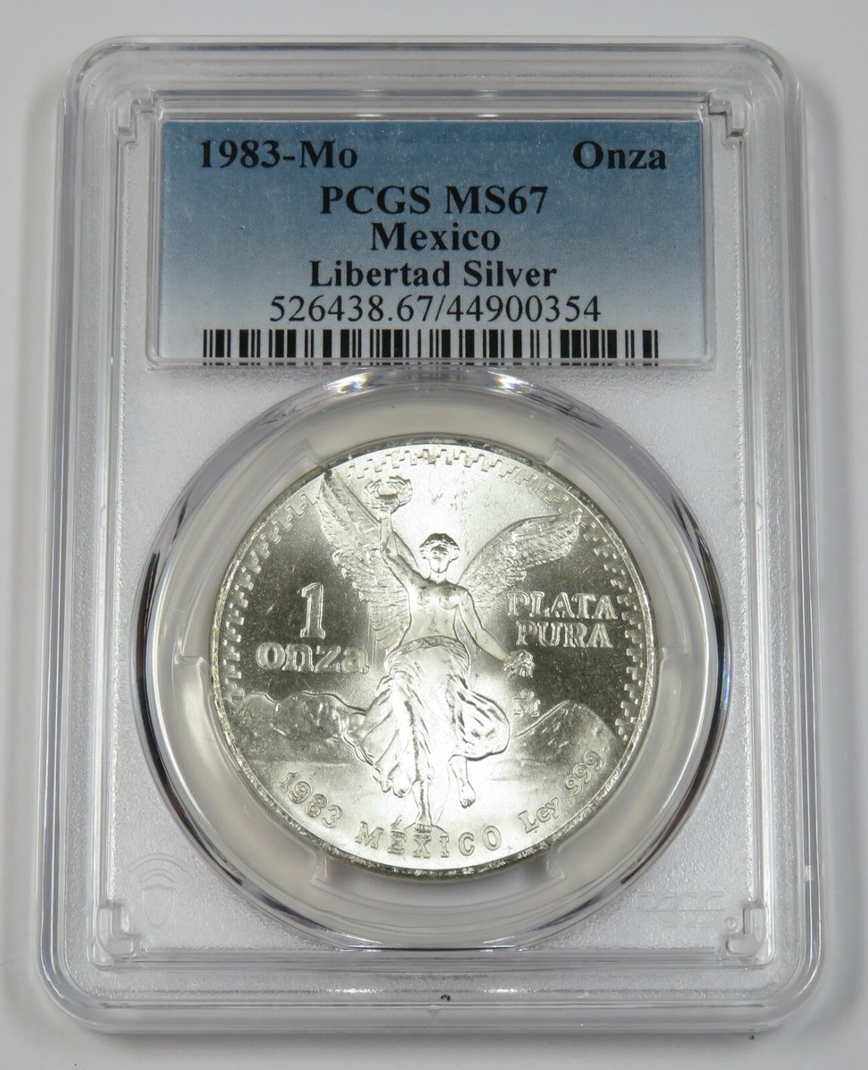 1983 Mo PCGS MS67 Silver 1 oz Libertad Onza Mexico Coin #32812J | eBay