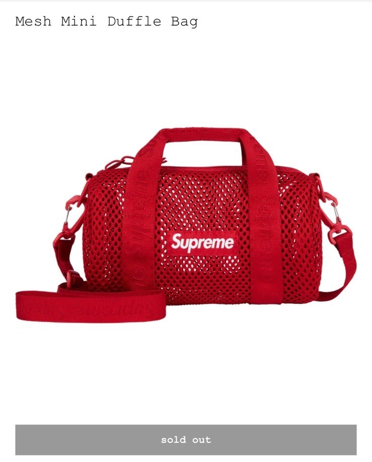 IN HAND Supreme Mesh Mini Duffle Red Fast Free Ship 🔥 | eBay