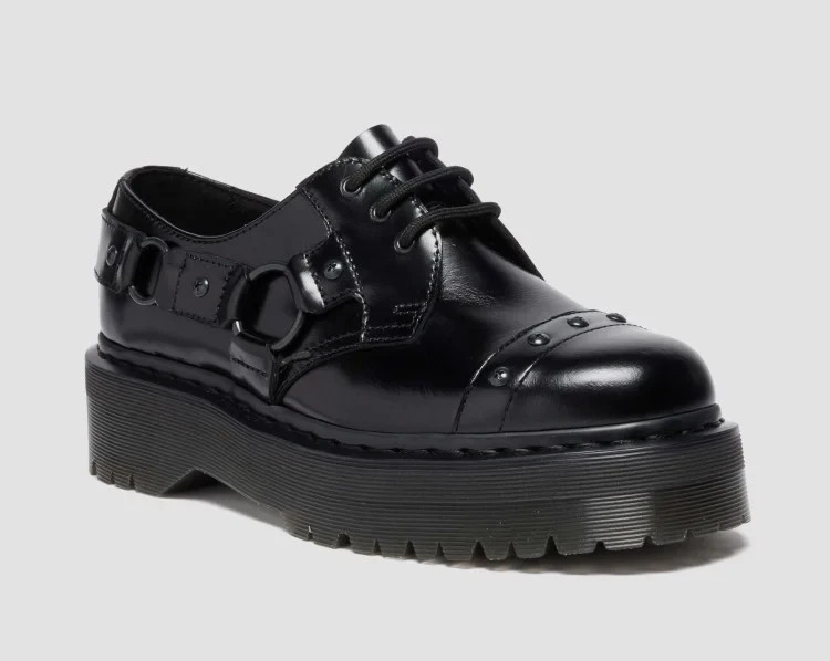 Dr. Martens 1461 QUAD HARNESS 3 Hole Boots Black Unisex Japan New