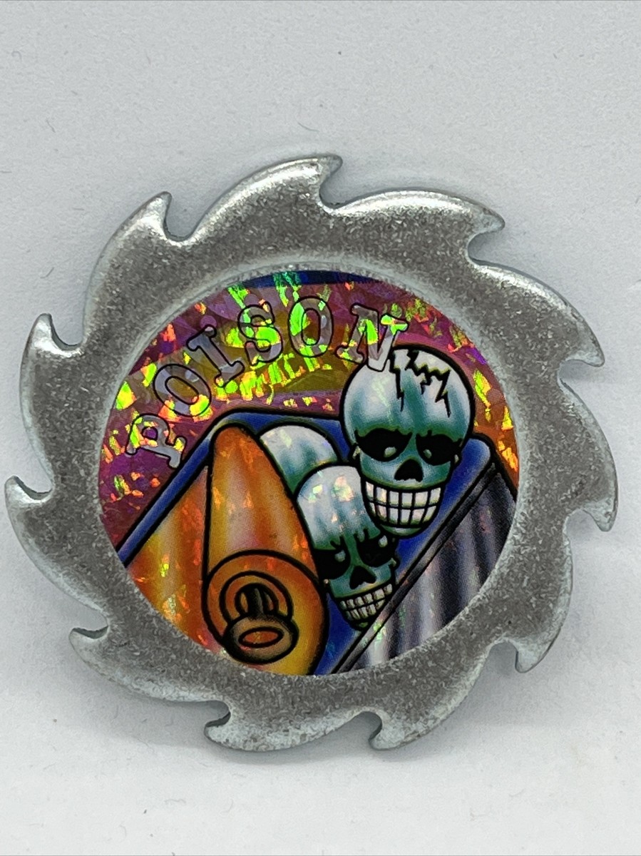 Vintage Pog Metal Slammer Poison Holographic Saw Blade | eBay