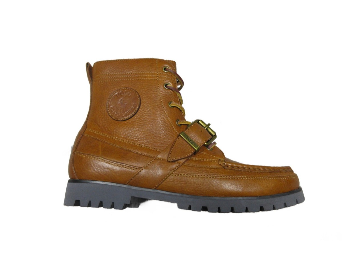 Polo Ralph Lauren Men's Tumbled Leather Buckle Lug Sole Ranger