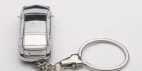 Toyota Prius 1/87 Model Car Keychain Keyring (Aluminum Casting) by