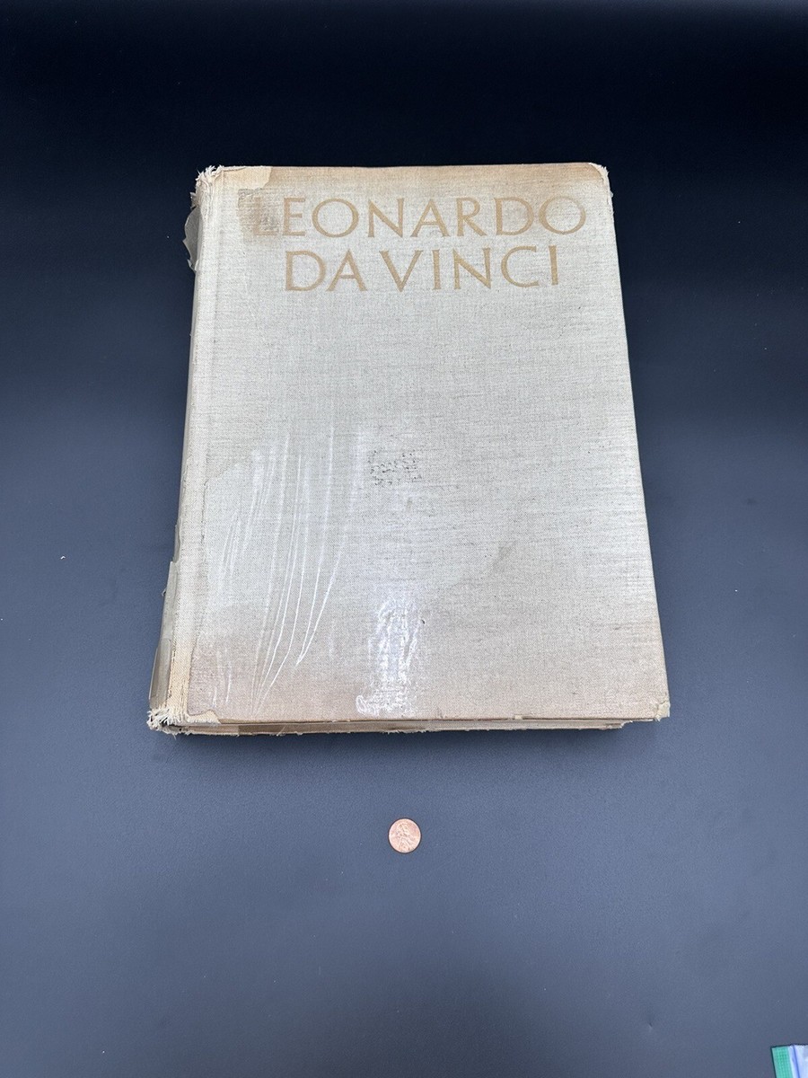 VTG 1956 Leonardo Da Vinci Art Coffee Table Book Large Hardcover