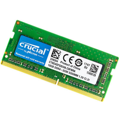 Crucial DDR4 32GB KIT 2 x 16GB 3200 MHz PC4-25600 SODIMM 260-Pin