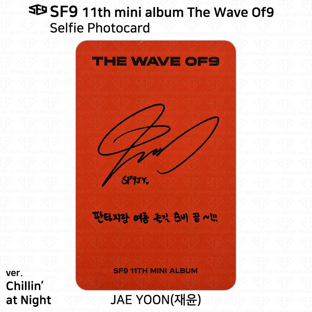 SF9 11th Mini Album The Wave Of9 Photocard FNC Store Fan Sign