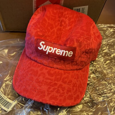 SUPREME CORDUROY CAMP CAP OS RED (FW23) BRAND NEW | eBay