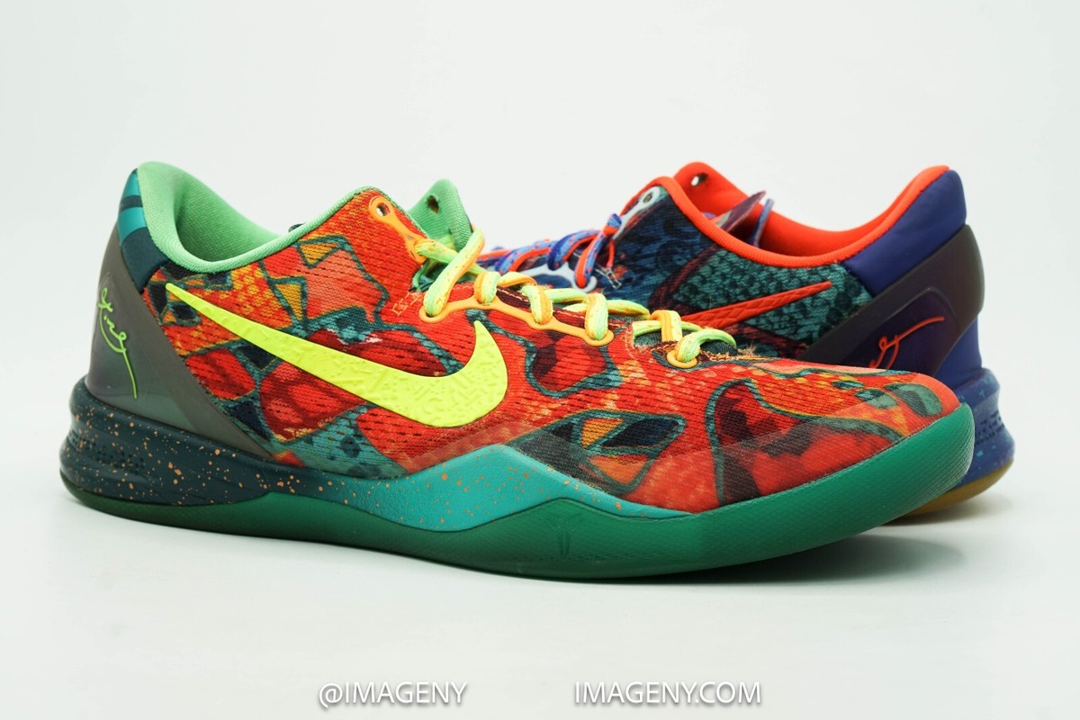 NIKE KOBE 8 USED SIZE 8 WHAT THE ELECTRIC ORANGE VOLT BRIGHT