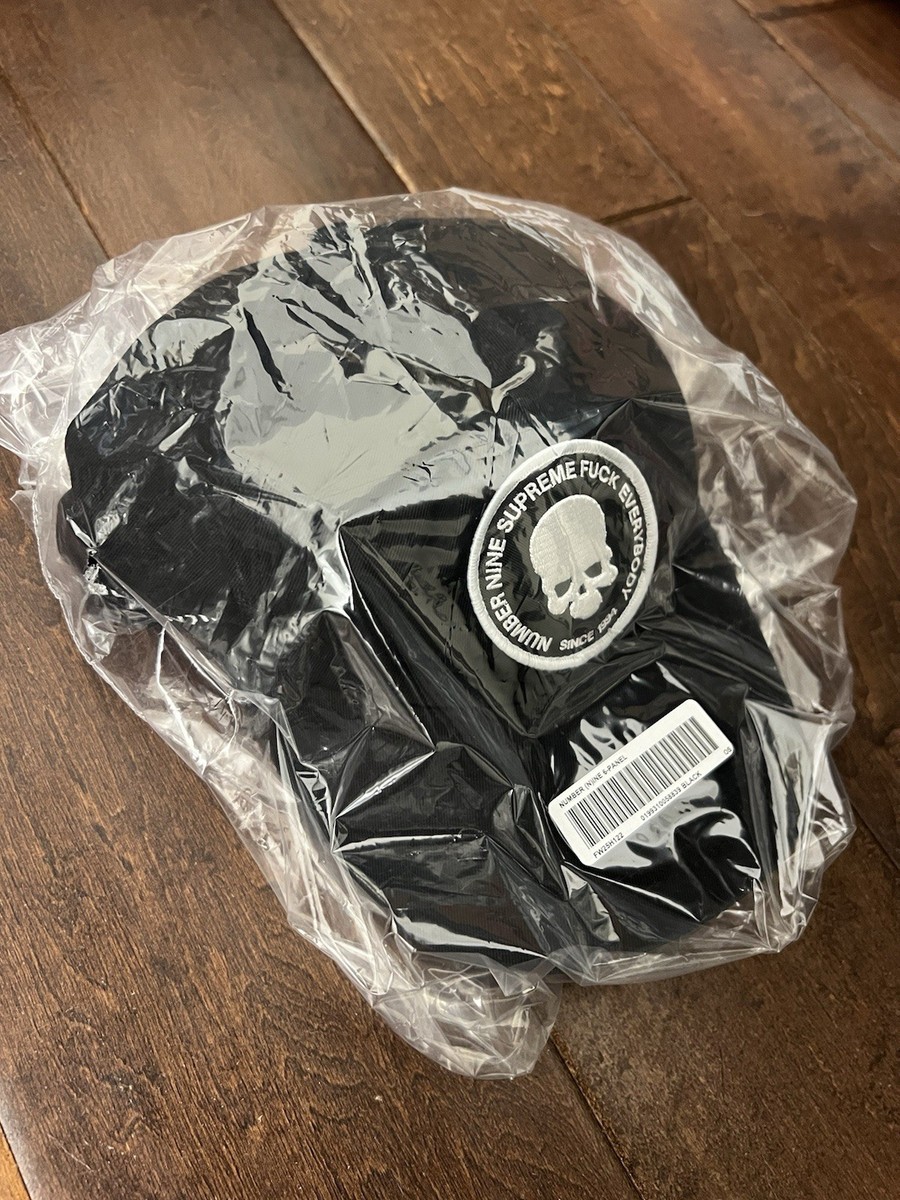 Supreme FW25 Number (N)ine 6 Panel Cap Hat Black White One Size