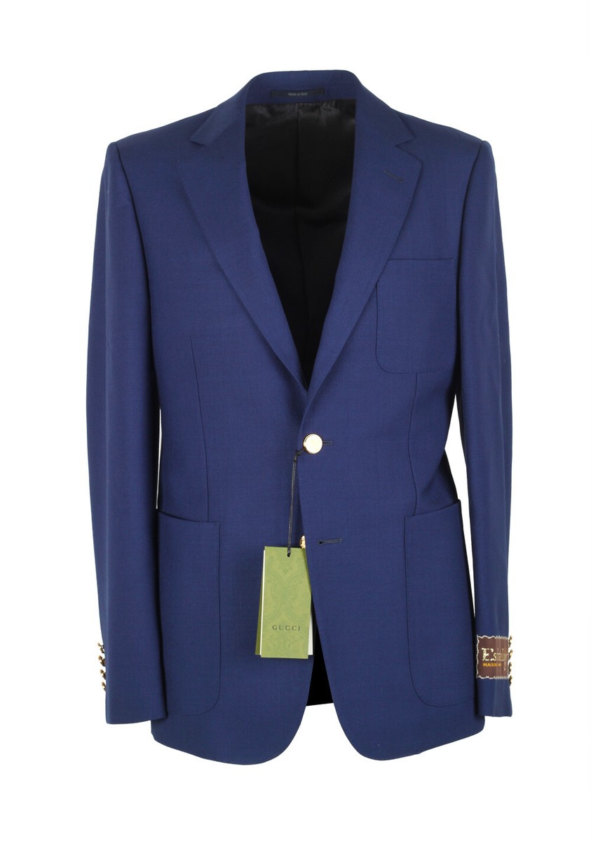 Gucci Blue Blazer Sport Coat Size 44 / 34R U.S. Jacket Blazer New