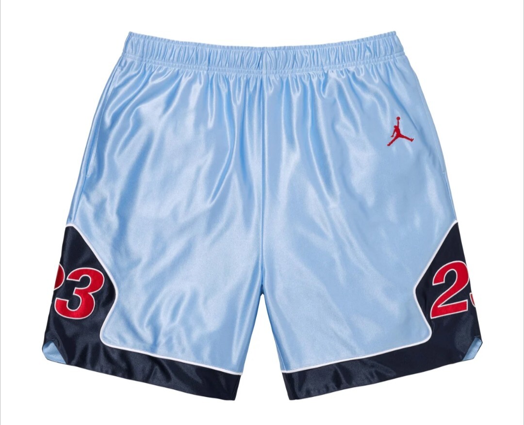 SUPREME X JORDAN WARM UP SHORT Light Blue Short Size Large HF3054