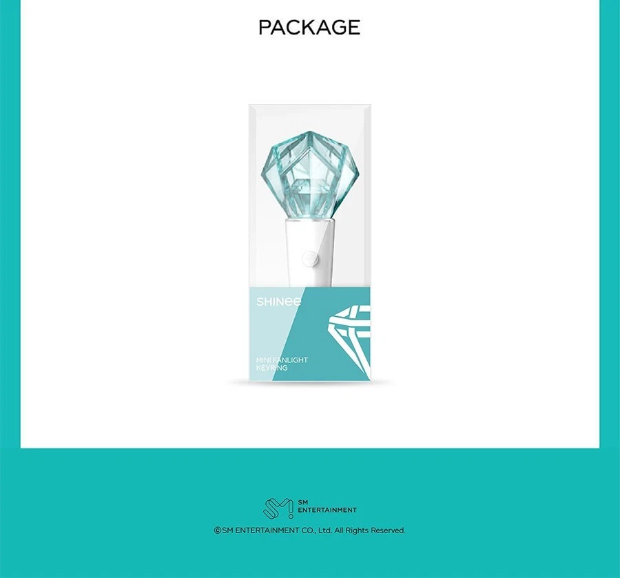 SHINEE OFFICIAL MINI FANLIGHT KEY RING/LIGHT STICK MD GOODS with