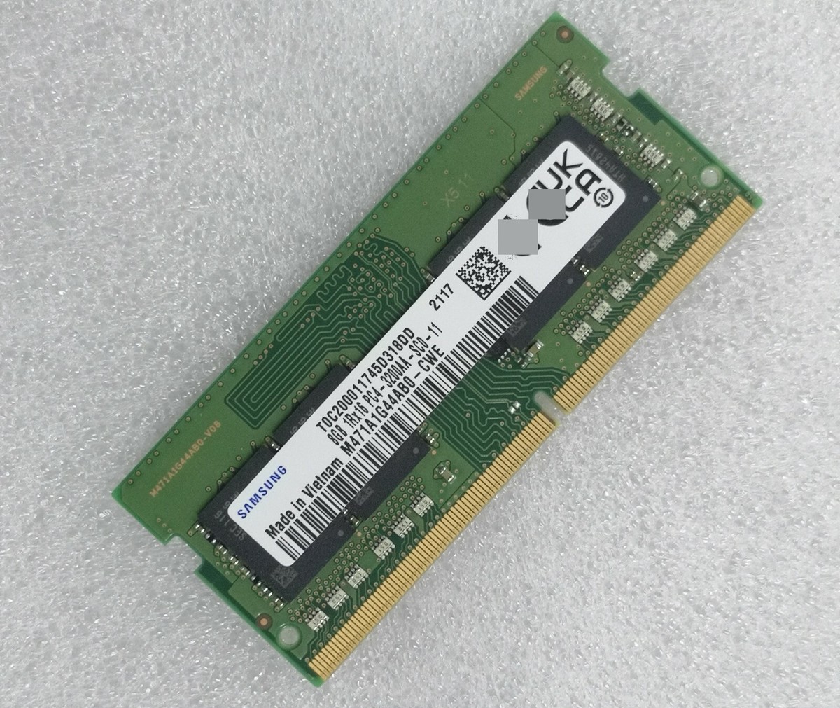 SAMSUNG 8GB DDR4 3200 Laptop SODIMM RAM 1Rx16 PC4-25600 for DELL