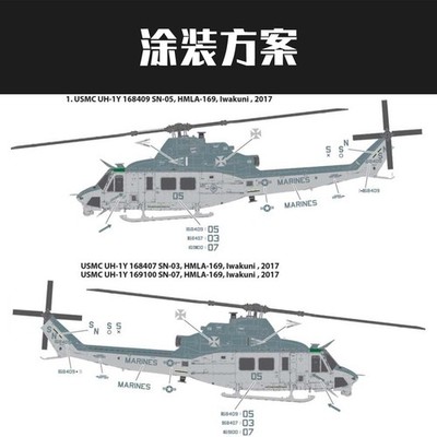 1/35th Scale USMC UH-1Y Venom #12138 ACADEMY HOBBY MODEL KITS for