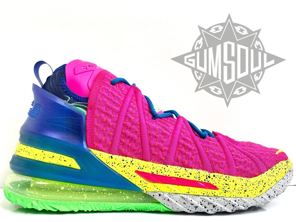 NIKE LEBRON XVIII 18 LOS ANGELES BY NIGHT PINK PRIME MULTI-COLOR