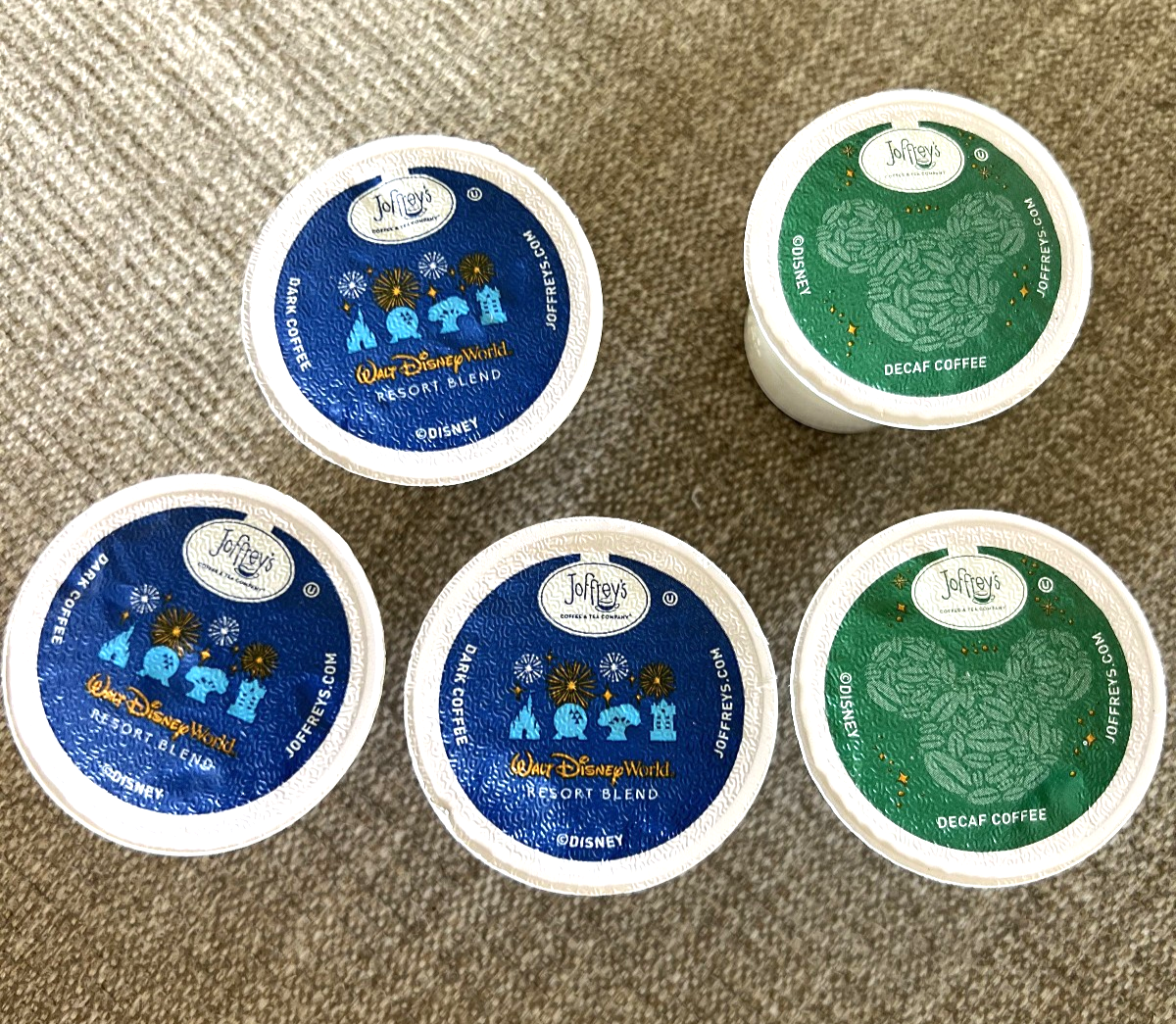 NEW 5 Joffrey's Coffee DISNEY Resort Blend Coffee K-Cup Dark Roast