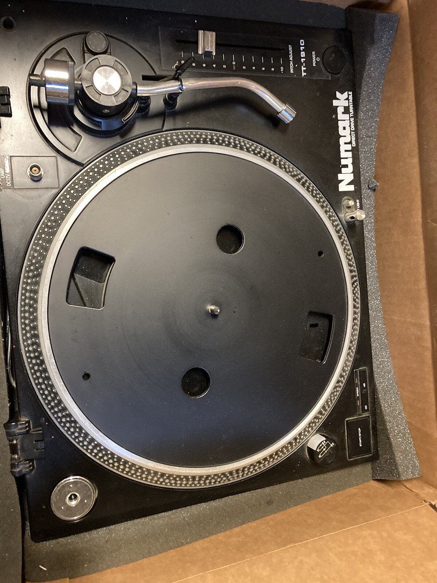 NUMARK TT-1910 DIRECT DRIVE TURNTABLE Tested & Works, Headshell