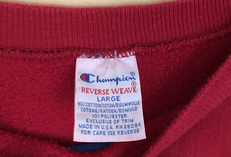 Vintage Champion Reverse Weave Red 1980s Crewneck Sweatshirt