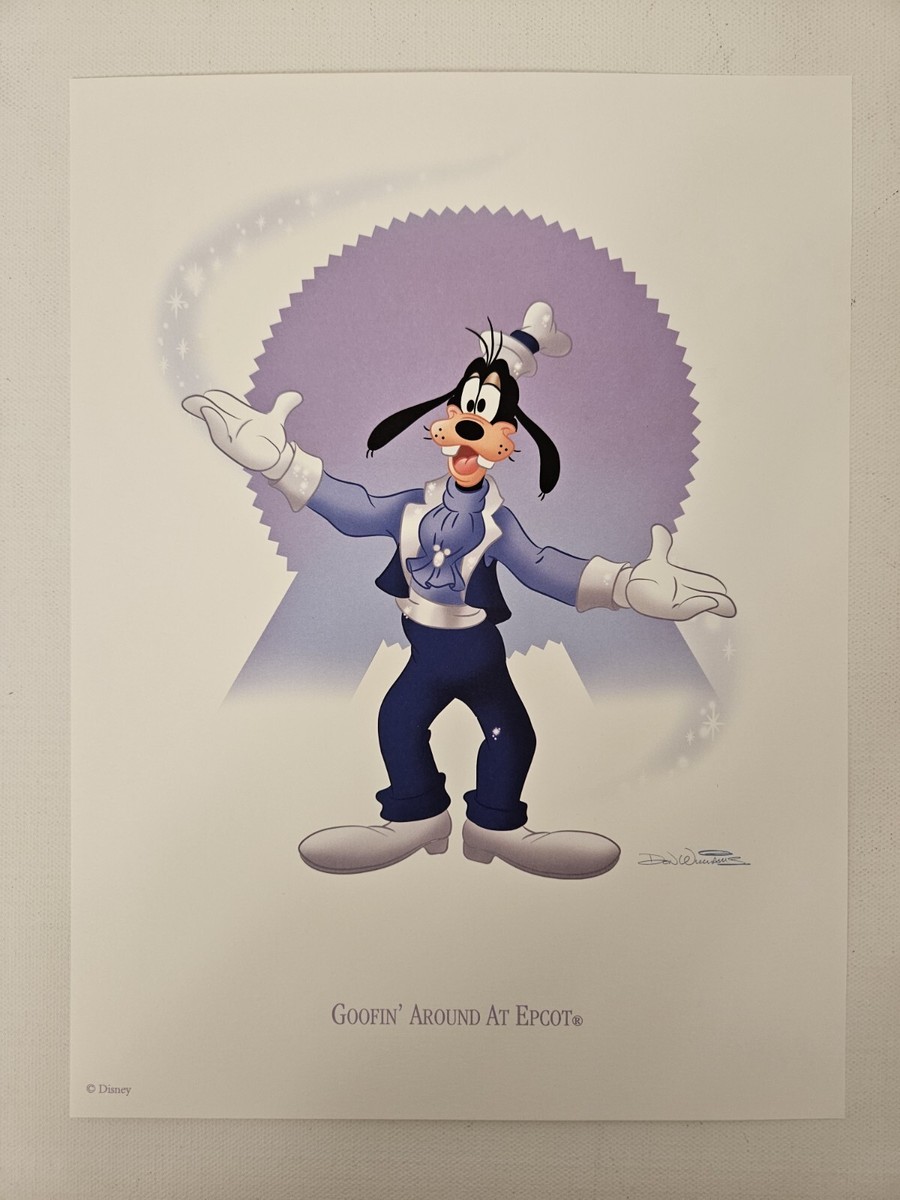 GOOFY COA保証書付きGOOFYグーフィー 油彩ディズニー