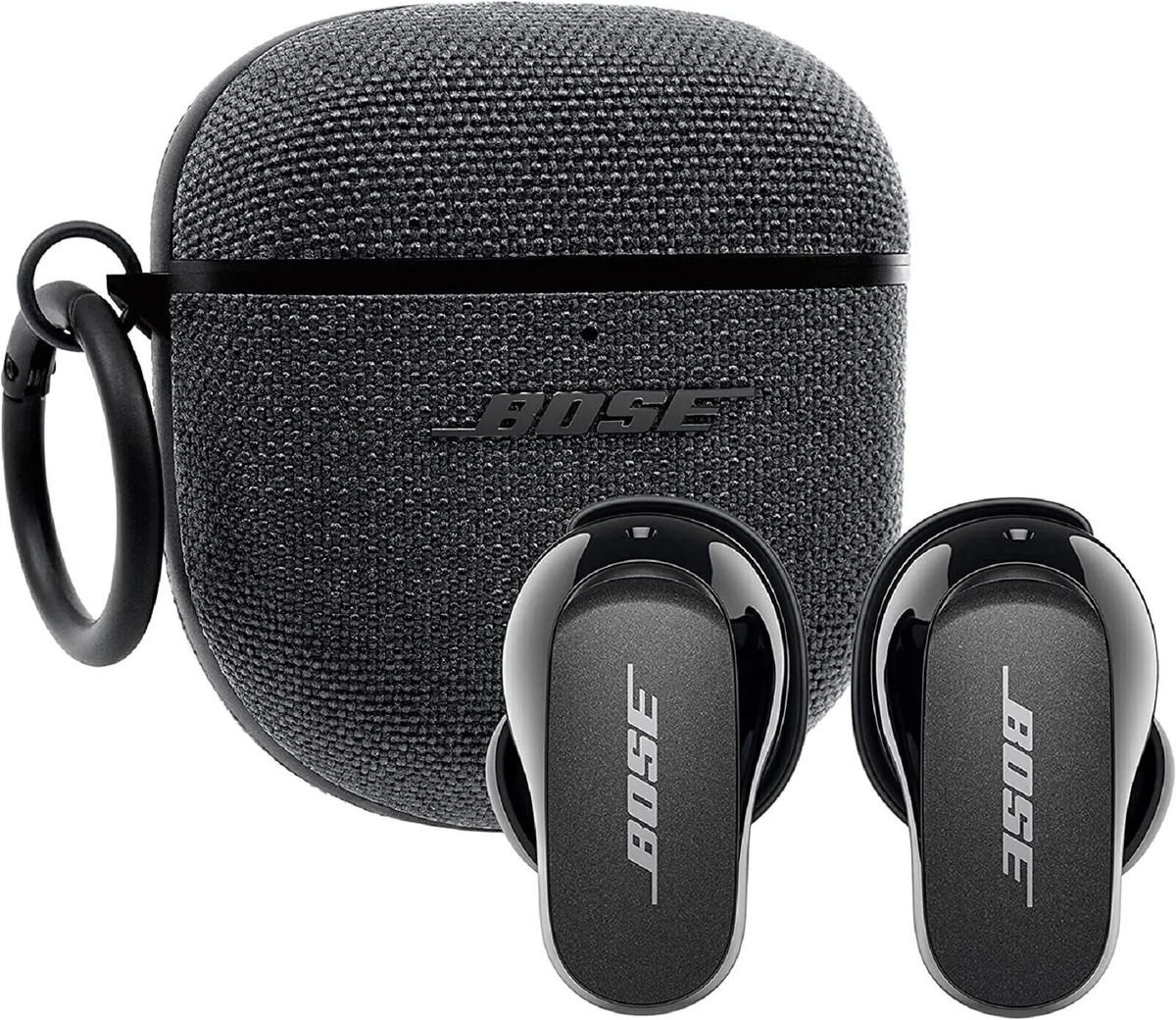Bose QuietComfort Earbuds II with Protective Fabric Case Cover