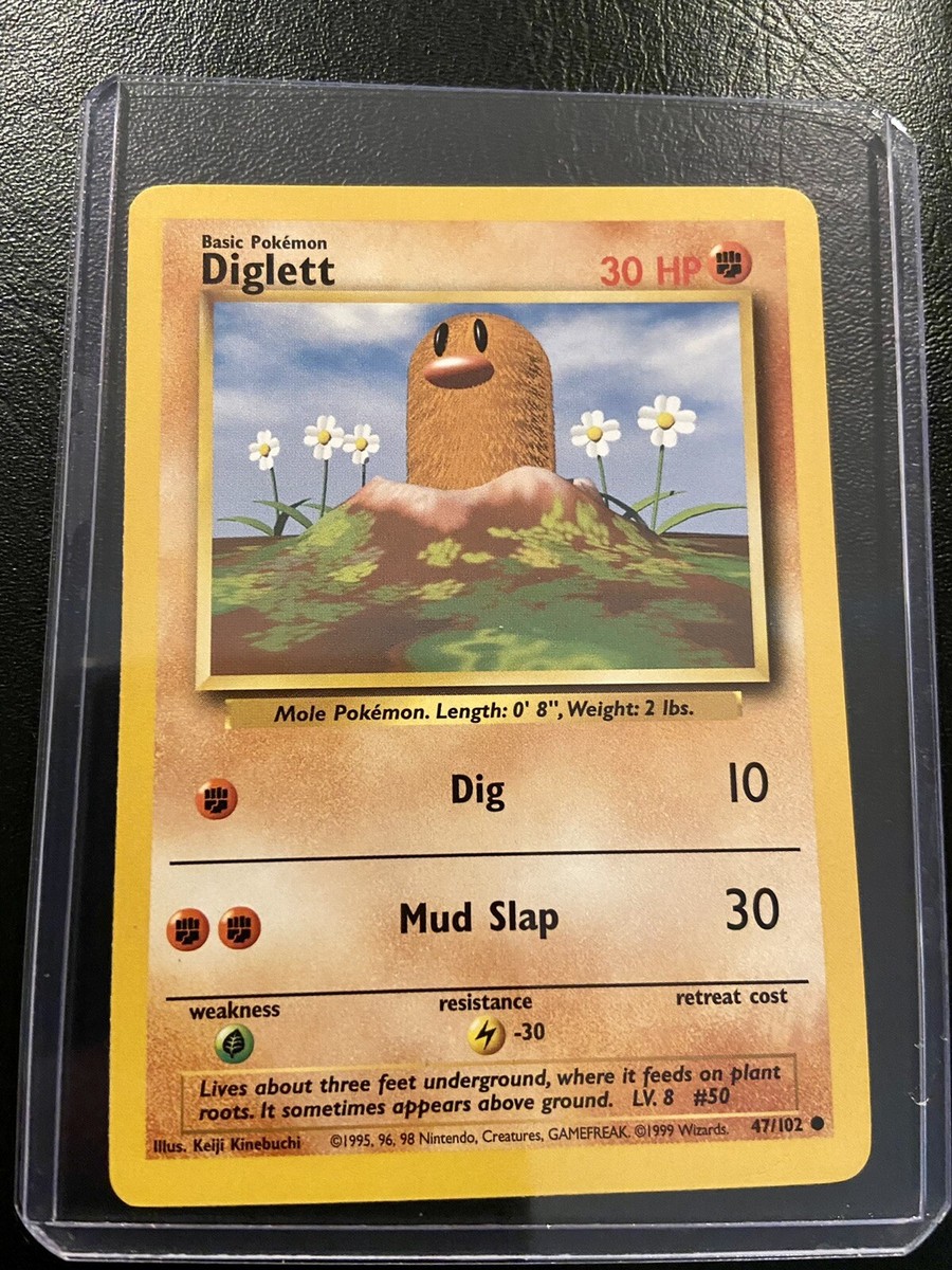 1995 Pokémon Basic 1st Edition Diglett 30 HP 47/102 | eBay