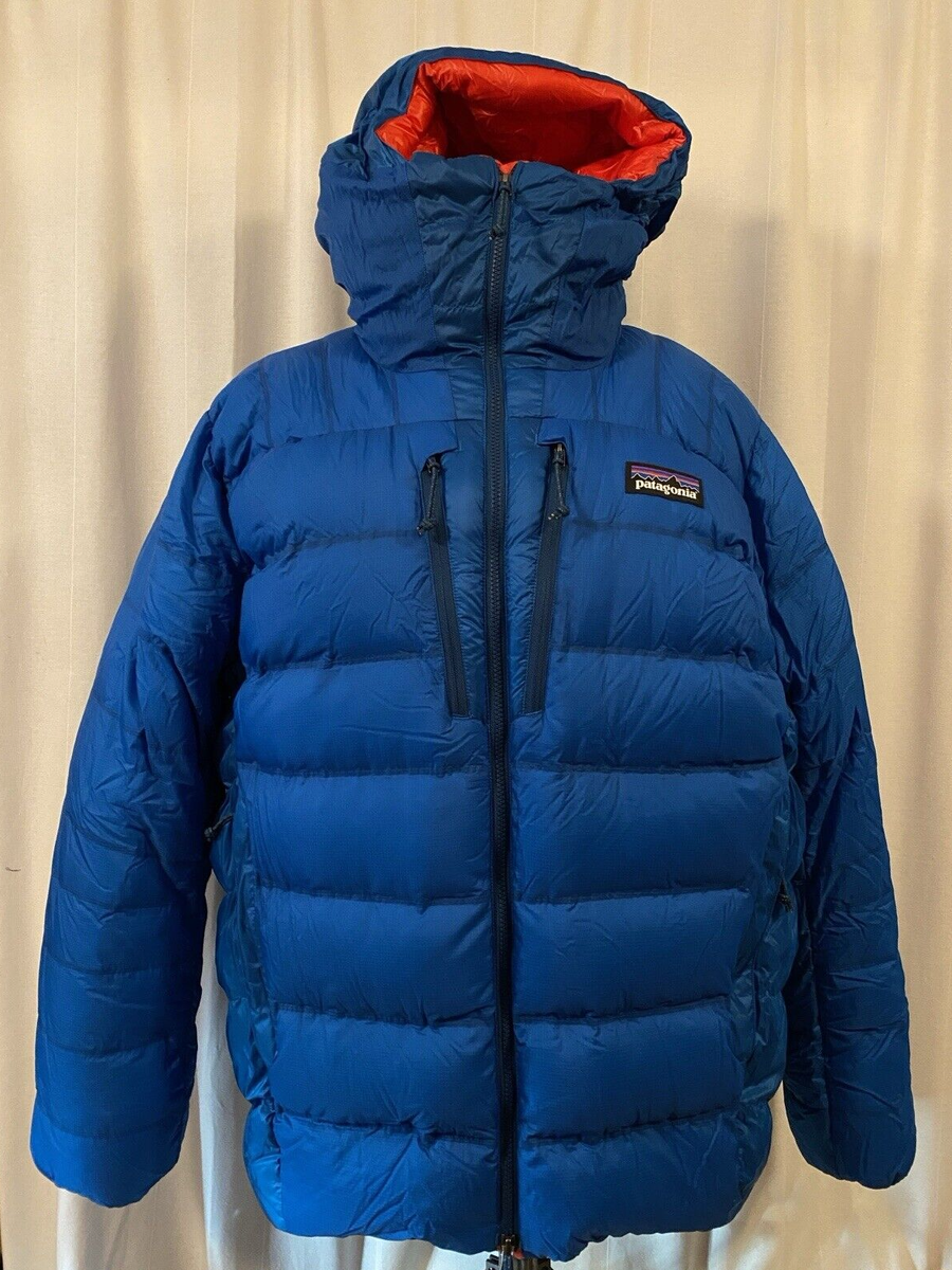 PATAGONIA GRADE VII GOOSE DOWN PARKA JACKET. Balkan Blue. Men's XL