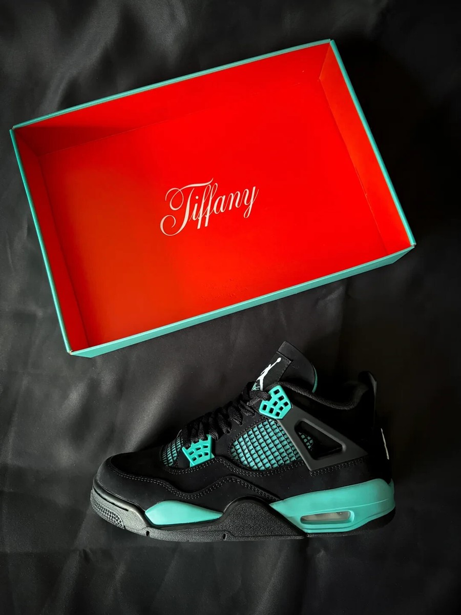 Men's Jordan 4 Tiffany Black BQ7669-132 - Size US 7-12 NEW | eBay