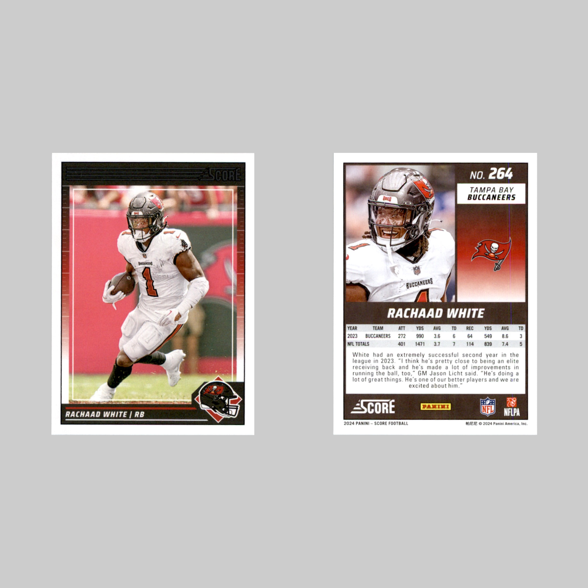 Rachaad White #264 2024 Score Tampa Bay Buccaneers Football Card