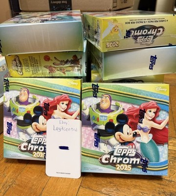 2025 TOPPS CHROME DISNEY FACTORY SEALED MEGA BOX IN HAND READY TO