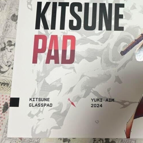 WALLHACK SKYPAD YUKI AIM 2024 Model KITSUNE Glass Mouse Pad Large