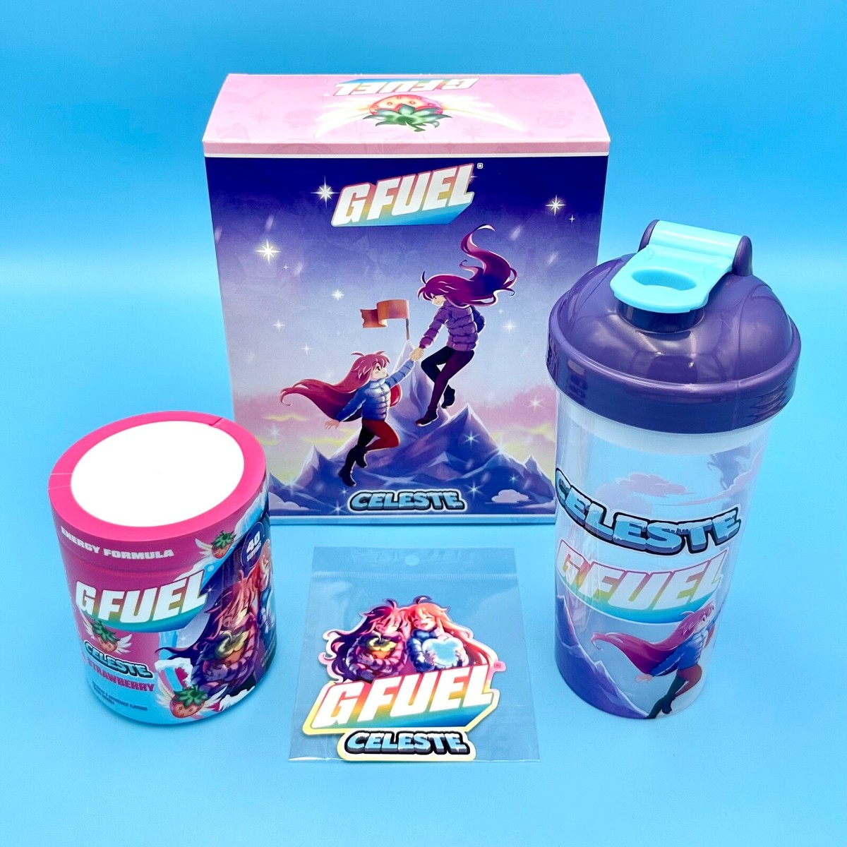 G Fuel Celeste Strawberry Madeline and Badeline Collector's Box