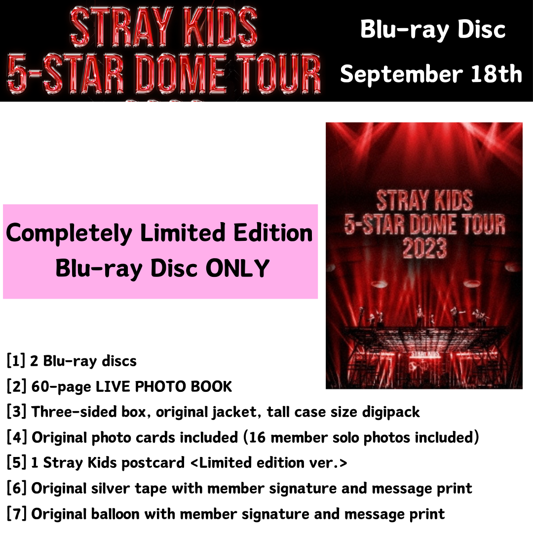 Stray Kids 5-STAR Dome Tour 2023 Blu-ray Disc SEALED Japan POB