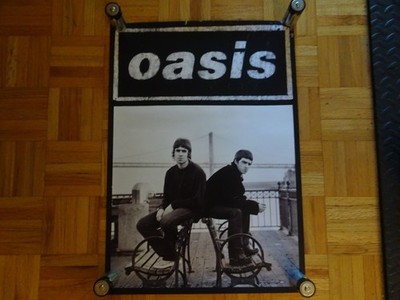 Official Oasis Live '25 bench photograph poster Chicago pop-up