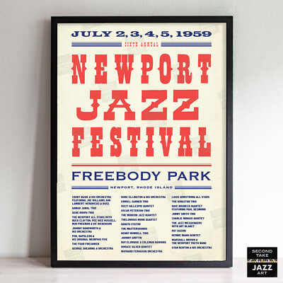 1959 Newport Jazz Festival jazz poster - Rhode Island | eBay