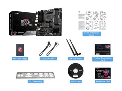 MSI PRO B550M PRO-VDH WIFI AM4 AMD B550 SATA 6Gb/s USB 3.0 Micro