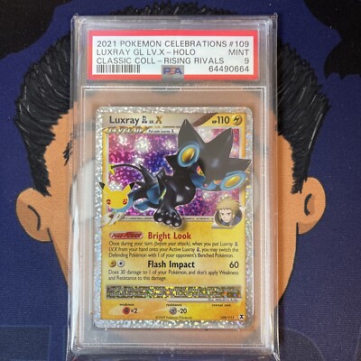 PSA 9 MINT 2021 Pokemon Celebrations Classic LUXRAY GL LV.X #109
