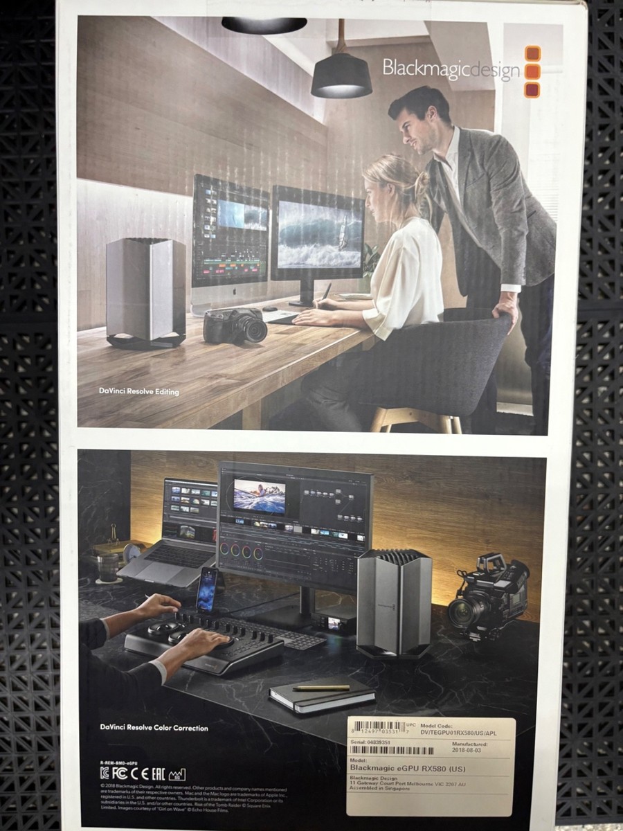 Blackmagic Design T3 RX 580 8GB GDDR5 External Graphics Processor