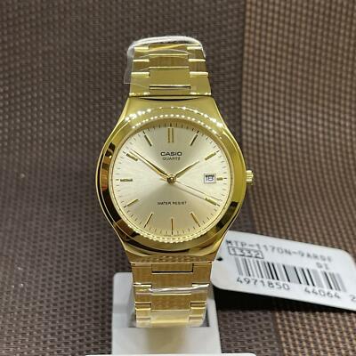 Casio MTP-1170N-9A Analog Men's Gold Dial Stainless Steel Date