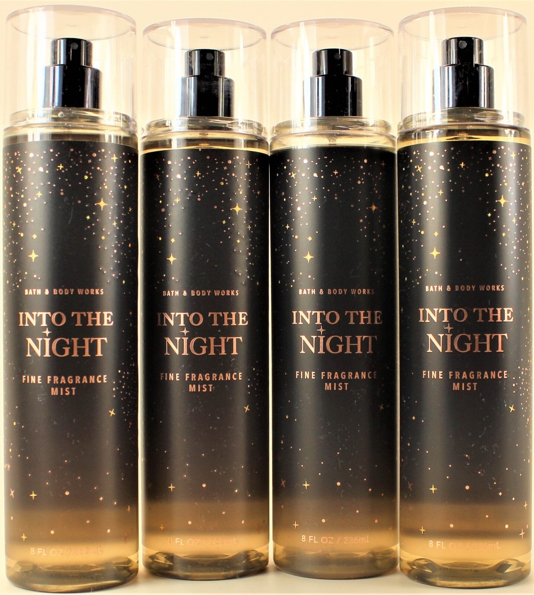QTY 4 - Bath & Body Works INTO THE NIGHT Fine Fragrance Body Mist