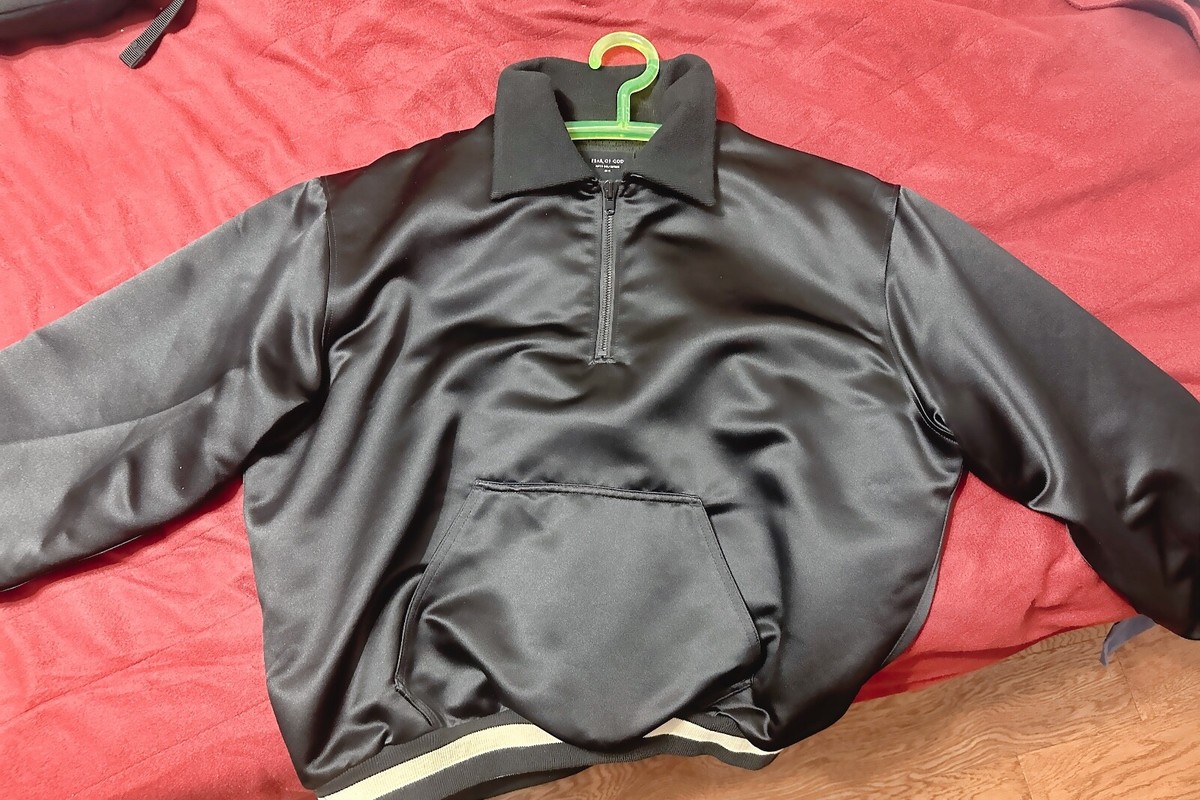 Fear of God Satin Black Jacket Medium (Fifth Collection) | eBay
