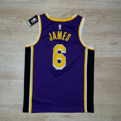 NWT L.A. LAKERS NBA NIKE JORDAN #6 LEBRON JAMES SWINGMAN SIZE “L